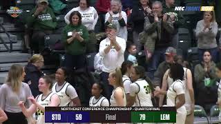 Le Moyne College Women's Basketball vs. Stonehill College NEC Quarterfinal Highlights 3/11/2024