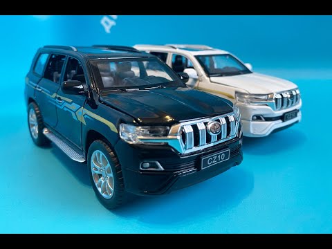 Машинка металева дитяча Toyota Land Cruiser Prado CZ10, тойота прадо, біла, Автоексперт, 1:32, звук, світло, інерція,, відео 1