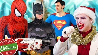 SUPERHERO CHRISTMAS PARTY! Batman, Joker, Iron Man, Spider-Man, Superman - TheSeanWardShow