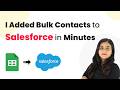 I Added Bulk Contacts to Salesforce in Minutes