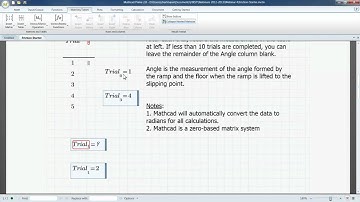 Mathcad Basics Webinars: Working with Data (Part 1 -- Entering Data)