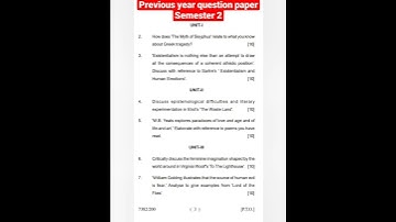 MA English 2nd semester paper #maenglish #previousyearpaper #lucknowuniversity  #shorts