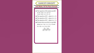 TS Eamcet 2023 || The Plane for eamcet 2023  || Maths concept for EAMCET 2023