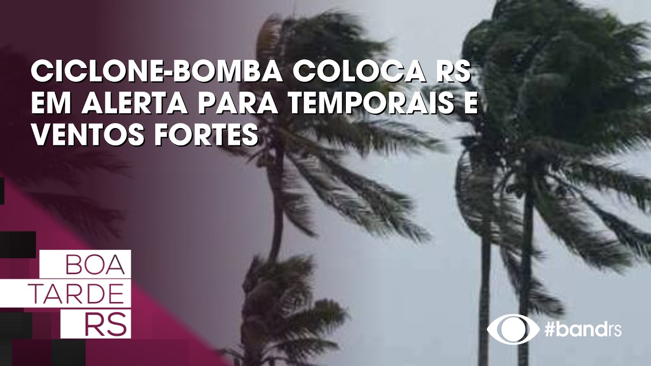 Ciclone-bomba coloca RS em alerta para temporais e ventos fortes