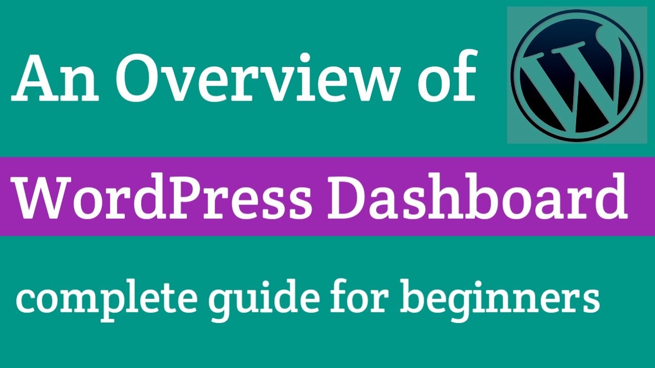 WordPress Admin Panel Dashboard Overview in Hindi | Beginners Guide to ...