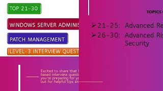 Windows Patch Management L3 Interview Questions and Answers | IT Job Preparation Part-3