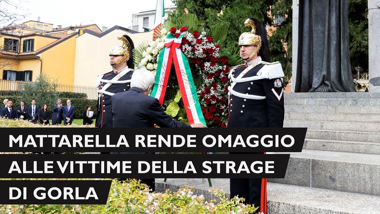 Mattarella depone una corona al Monumento ai Piccoli Martiri di Gorla