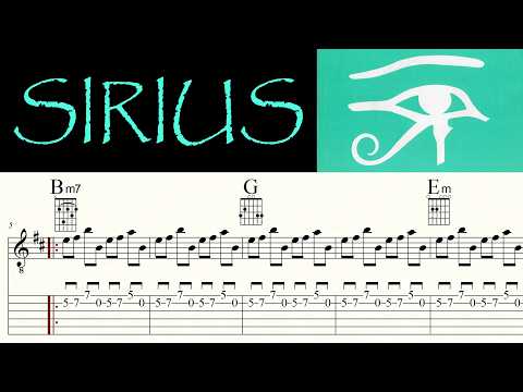 SIRIUS | ALAN PARSONS PROJECT | Complete | Chicago Bulls Theme | Guitar Tutorial | Sheet Music & TAB