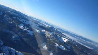 Aerial video of Mt. Arrowsmith B.C. in winter