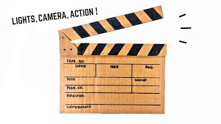 How To Make Clapperboard With Cardboard Toy Cardboard Clapperboard | Cardboard Craft