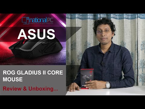 ASUS ROG Gladius II Core Ergonomic 6200 DPI Gaming Mouse unboxing & review (Hindi)