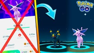 HOW TO GET UMBREON & ESPEON AFTER THE NAME TRICK IN POKEMON GO!