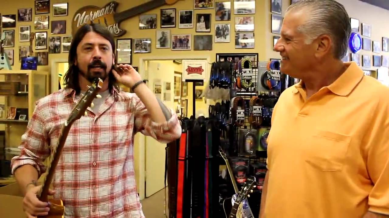 Dave Grohl from the Foo Fighters at Norman's Rare Guitars