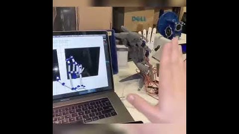 Hand gesture human  arm robot