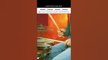 GHOST NOTES FUNKY BEAT -  #drums #drummer #drumlessons #drumming #drumsonly #drumset #groove #funk