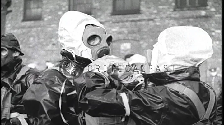 Geoffrey Lloyd inspect a gas mask factory in Engla...