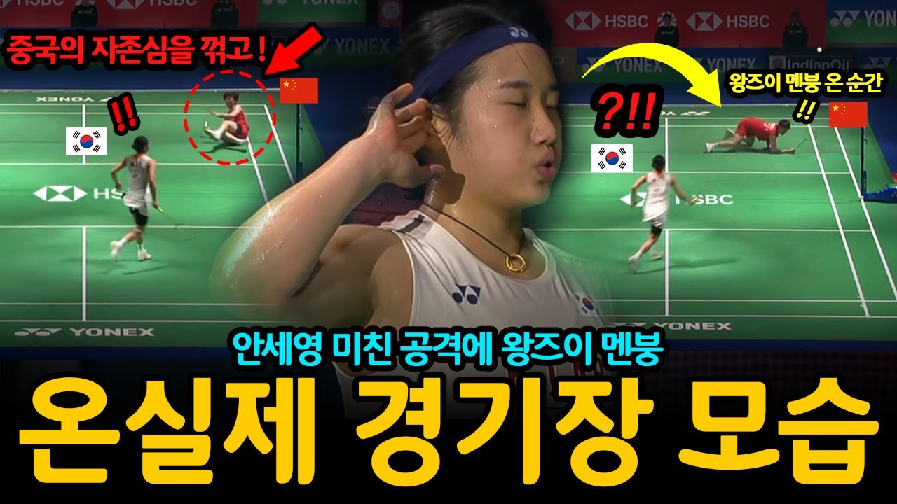 “관중들 깜짝...중국의 자존심을 꺾고!” 안세영 미친 공격에 왕즈이 멘붕 온 실제 경기장 모습