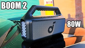 Soundcore Boom 2 - Powerful Bass, Custom EQ/LEDS - 80W, Booming BASS