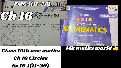 Class 10th icse maths Ch 16 Circles Ex 16.1(11-20)
