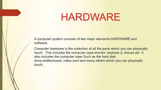 Powerpoint presentation on hardware||khushboo manghnani