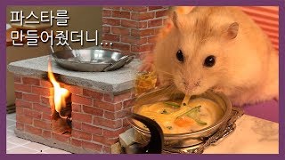 [ENG Sub] I made pasta for the hamster.