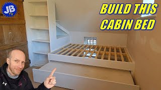 Cabin Bed For Small Bedrooms - Space Saving Trundle Bed - DIY by Justin Bailly JBTV 762 views 5 months ago 9 minutes, 54 seconds