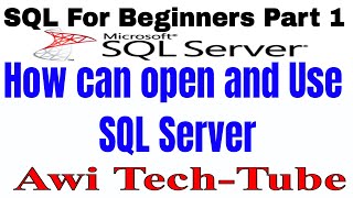 SQLStructural Query Languagne for Beginners Part 1