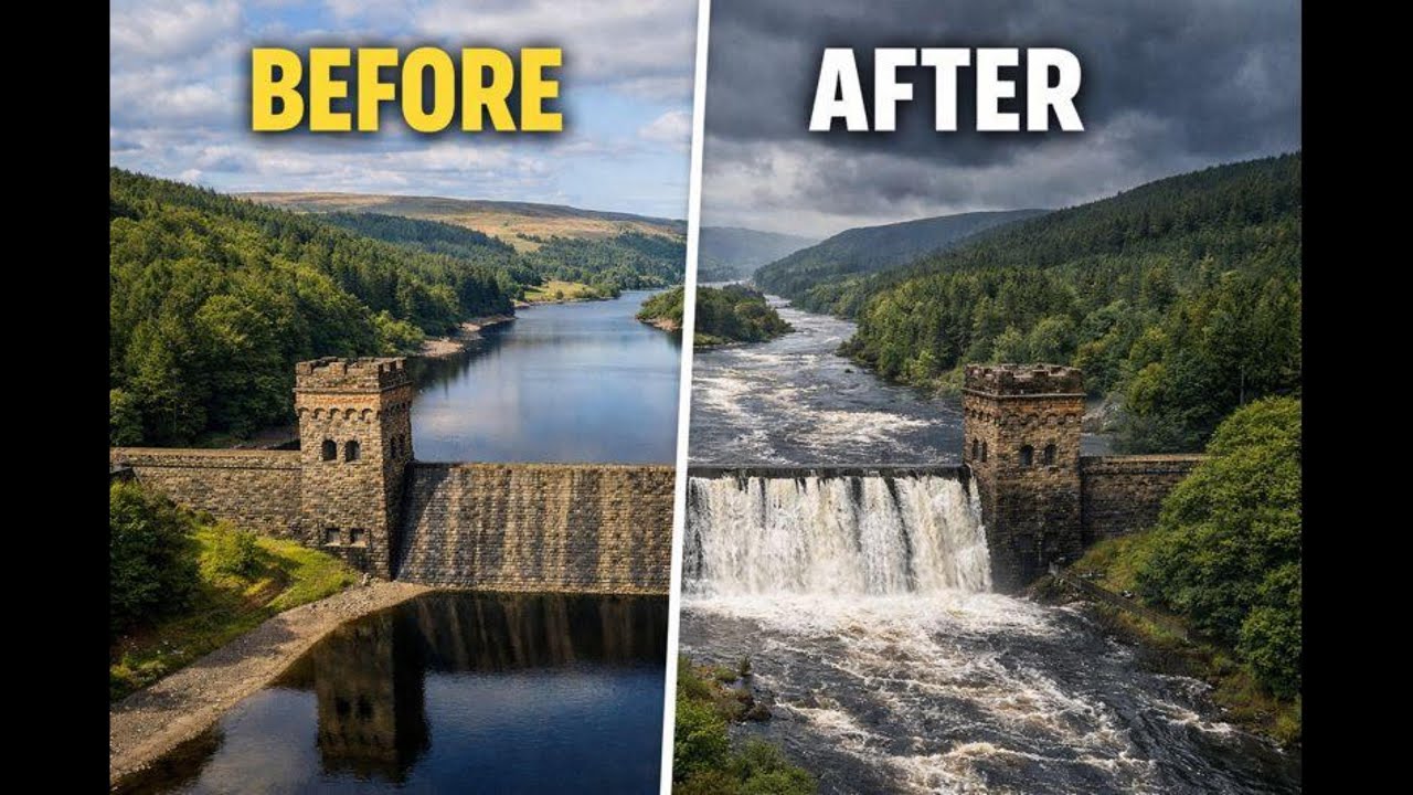 Derwent Dam Before & After the Rain | Cinematic Drone Footage