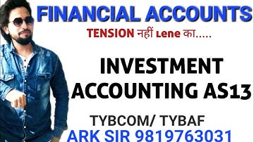 खतरनाक🔥|Investment Accounting AS13|UNIVERSITY Solution|Tybcom sem5|cum Ex Price |CA INTER|Tybaf sem6