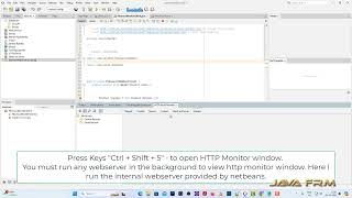 Apache NetBeans IDE 21 Tutorial - Short Cut Key - Ctrl + Shift + 5 - Switch to HTTP Monitor window