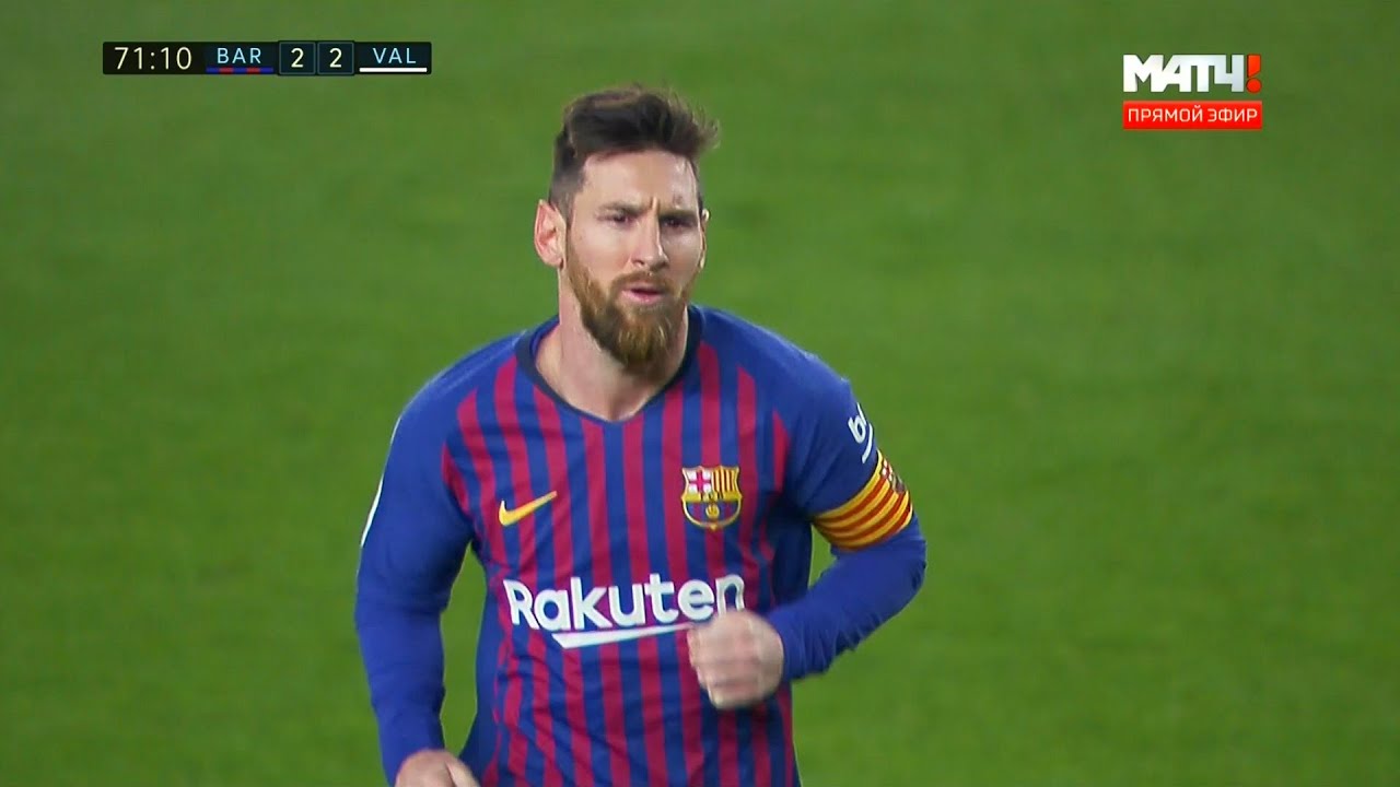 Messi Amazing Goal vs Valencia (Home) 2018-19 English Commentary HD 1080i