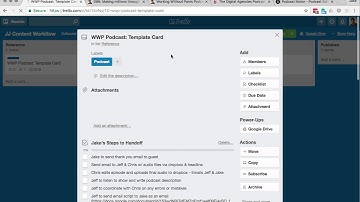 Podcast Workflow and Process in Trello