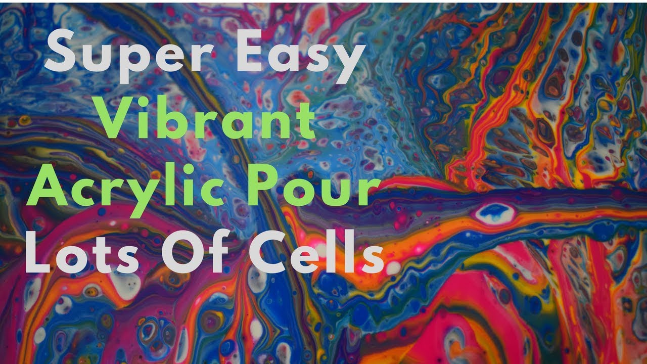 Negative Space Acrylic Pour Technique | Recipe for lots of Cells ...