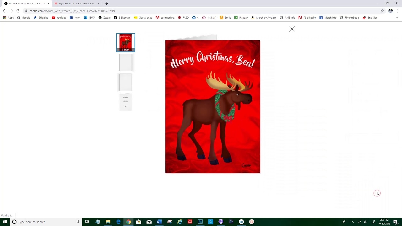 Customizing My Zazzle Christmas Cards