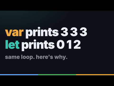 Why Your Loop Prints 3, 3, 3 (var vs let in JavaScript)