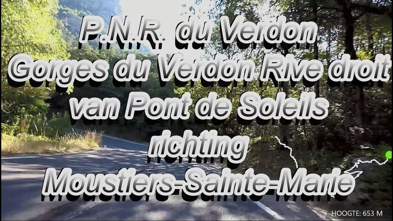 P.N.R. du Verdon Gorges du Verdon Rive droit van Pont de Soleils richting Moustiers-Sainte-Marie