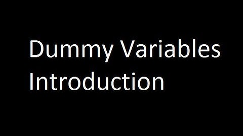 Dummy Variables Introduction
