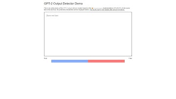 GPT-2 Output Detector #shorts