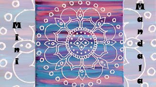 Mini mandala painting with pipingbag in sunset colors