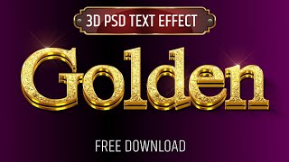How to make 3D  Gold Text Effect | Graphics Design | Templets PSD  File Free Download  | Page - 234