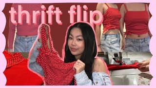 VALENTINE’S DAY thrift flip: RUCHED HEART TOP OF MY DREAMS *pinterest inspired upcycle sewing diy