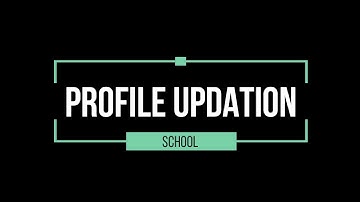 Steps to update School profile