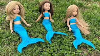 ✔Mermaid outfit for a doll, sewing skirt-tail, clothes for Paola Reina + PATTERN