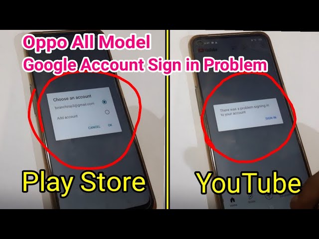 Oppo Google Account Sign in Problem Solution || How to Solve Oppo Mobile  Google Account Problem - YouTube