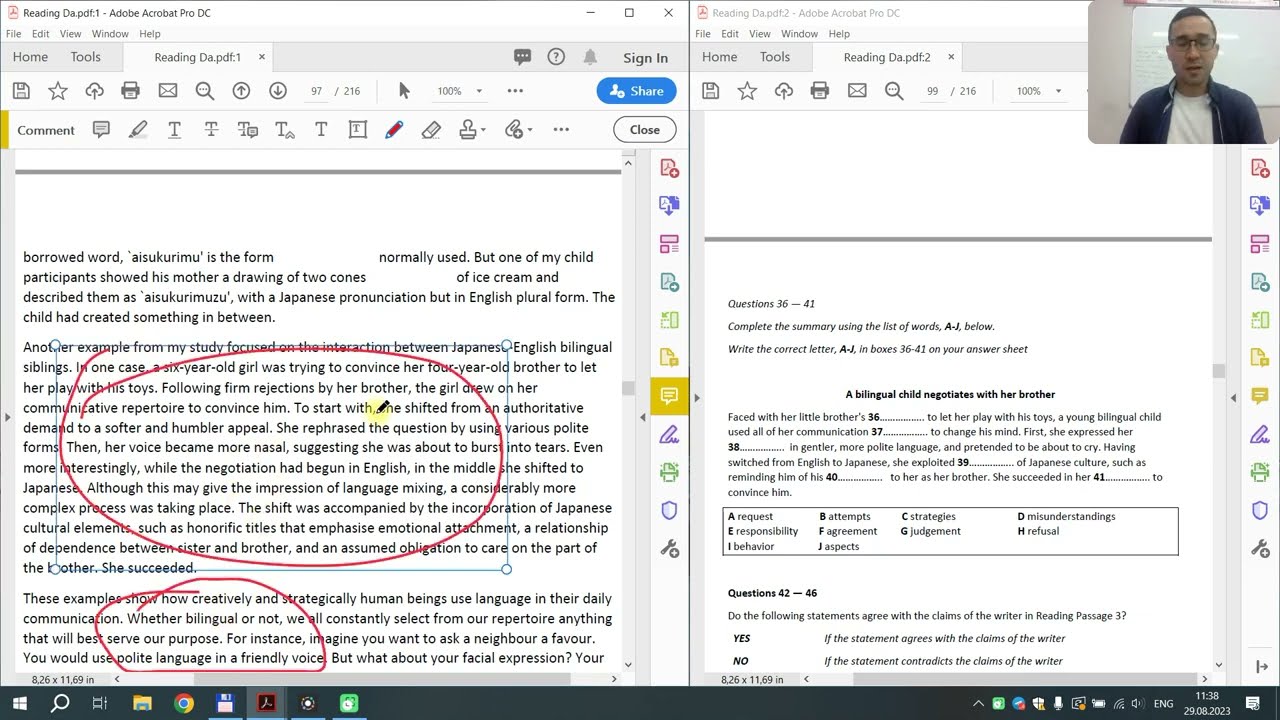 Summary completion with a box (options) savol turi bn ishlashni o'rganamiz