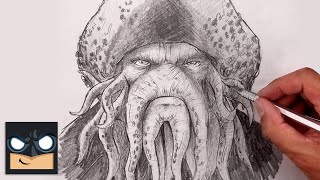 how to draw davy jones pirates of the caribbean