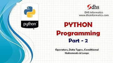 Learn Python Programming Part 2 | Operators | Data Types | Control Statements | Loops | DHS