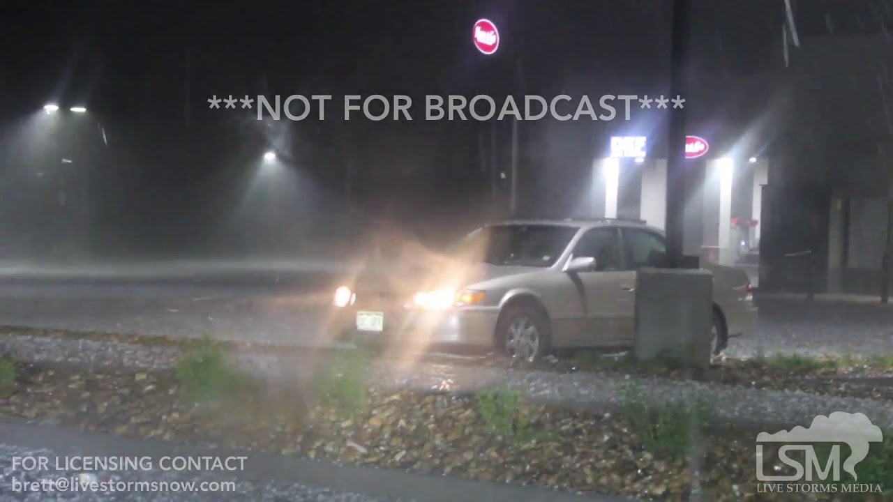 6-18-18, Very Large Hail Breaks Windshield, NE Denver Metro - YouTube