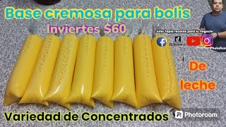 Base cremosa para bolis o helados con sabores artificiales concentrados etc. bolis de vainilla