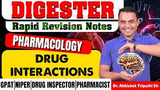D-130 | Drug Interactions- Pharmacology | Rapid revision notes for GPAT